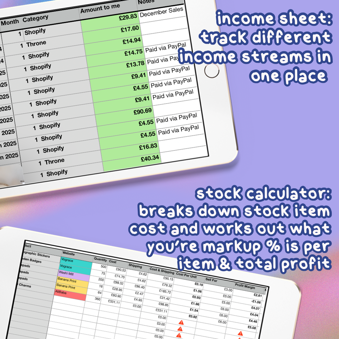 FREE Convention Artist Spreadsheet 2025 | Small Business Spreadsheet, Small Business Tracker, Business Cost Breakdown Document