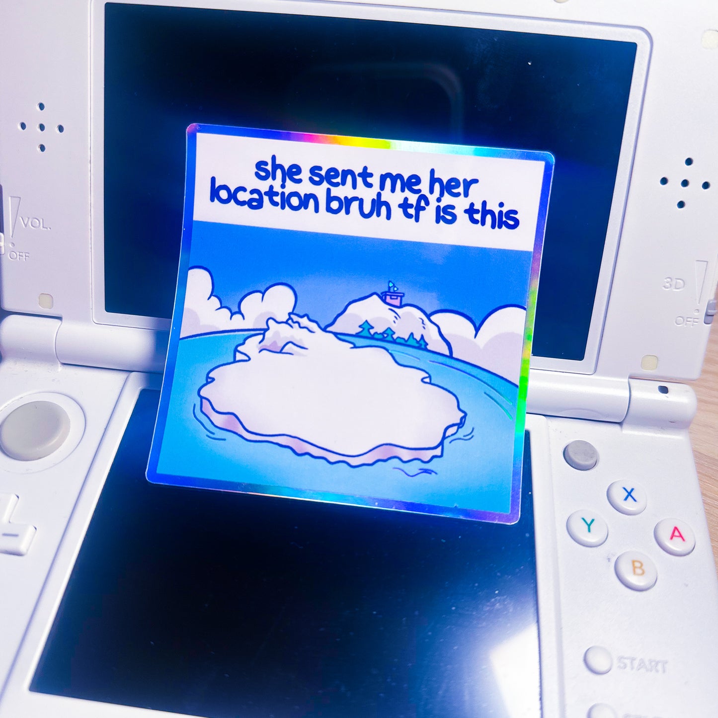 club penguin iceberg holographic sticker