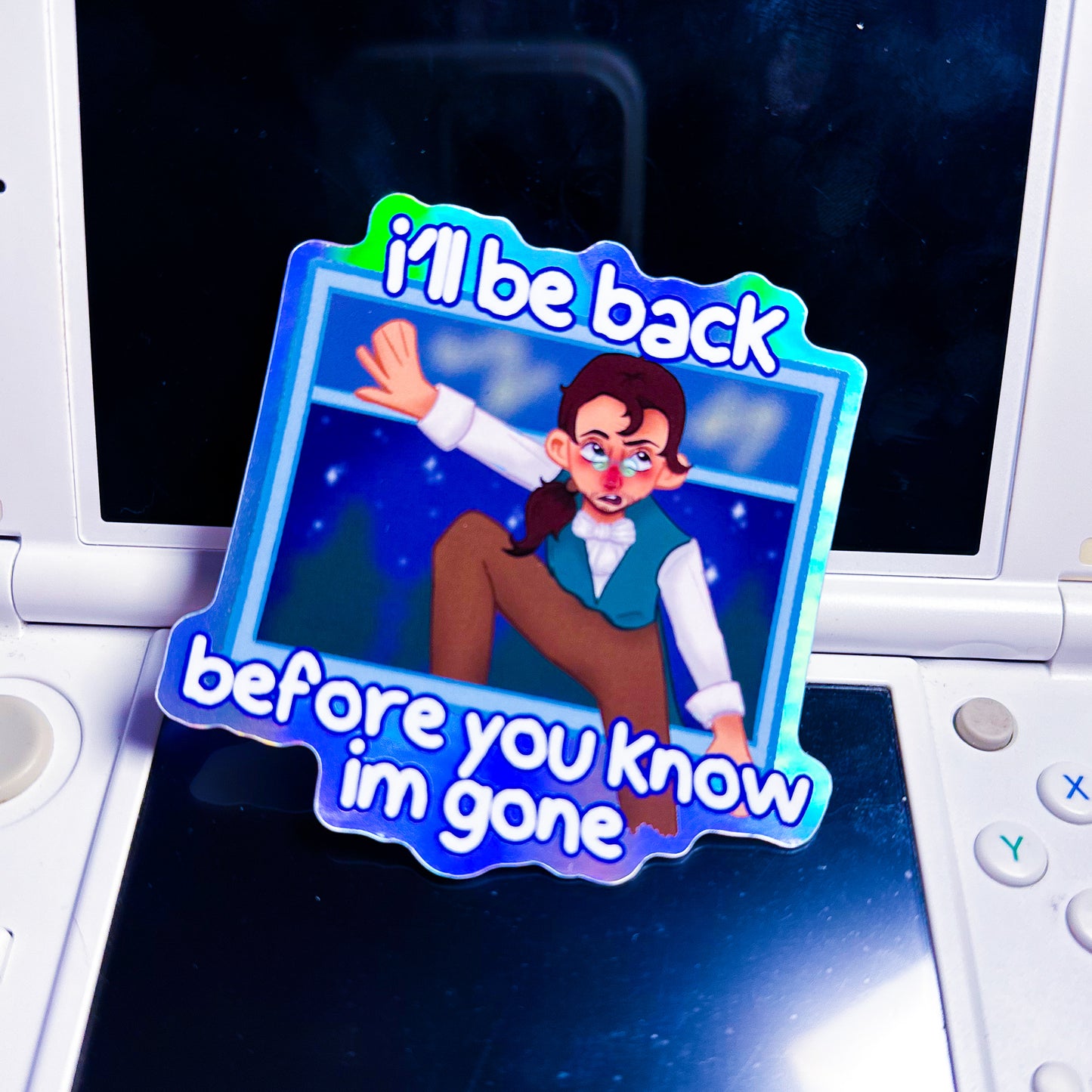 hamilton before you know i’m gone holographic sticker
