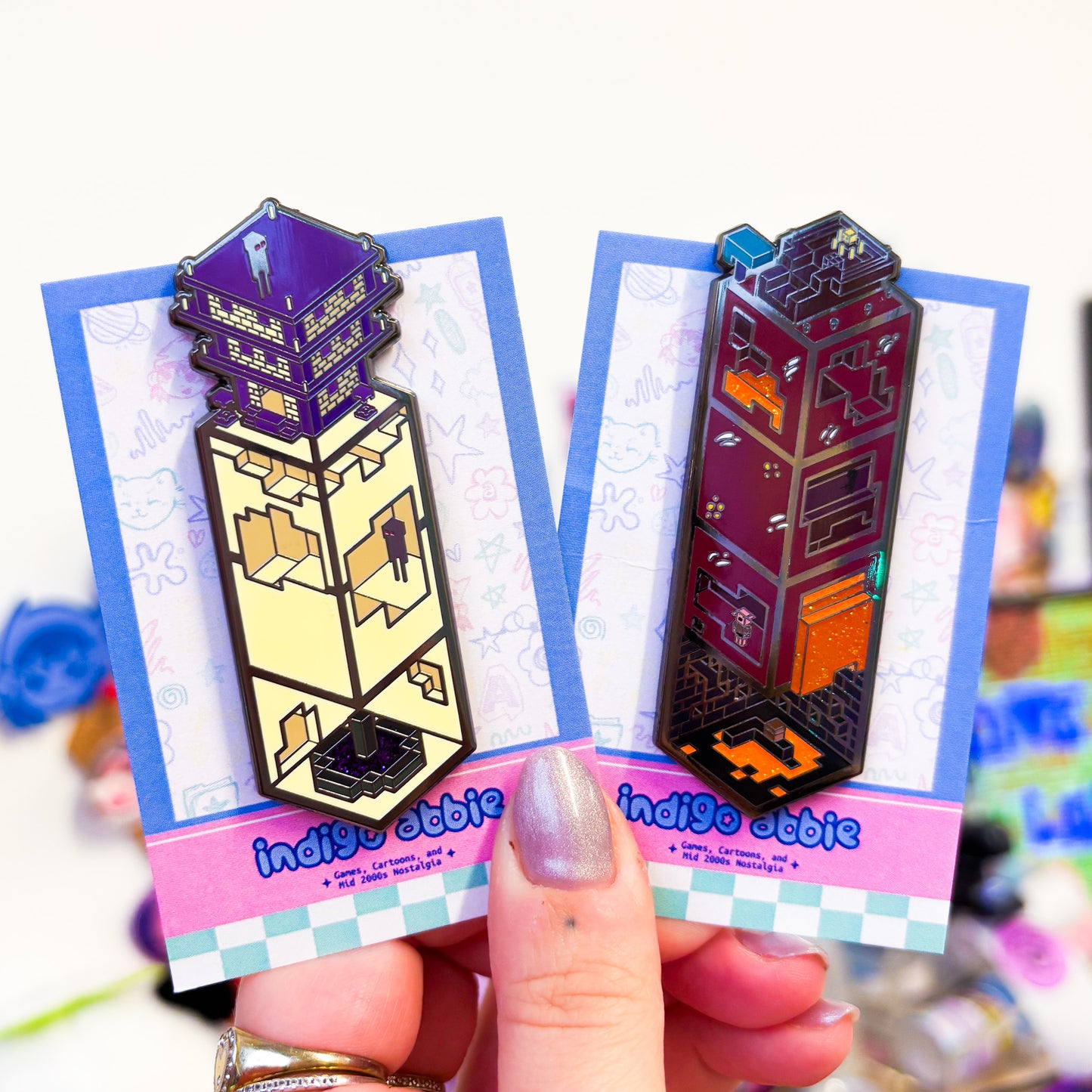 End City & Portal Biome Block Enamel Pin