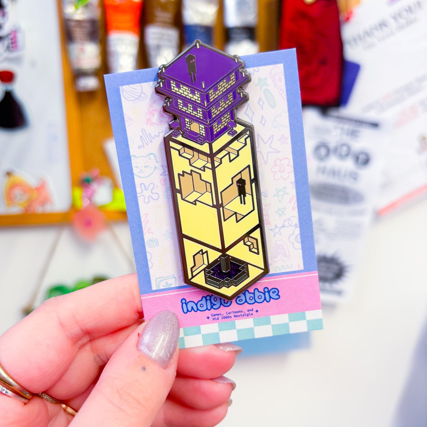 End City & Portal Biome Block Enamel Pin