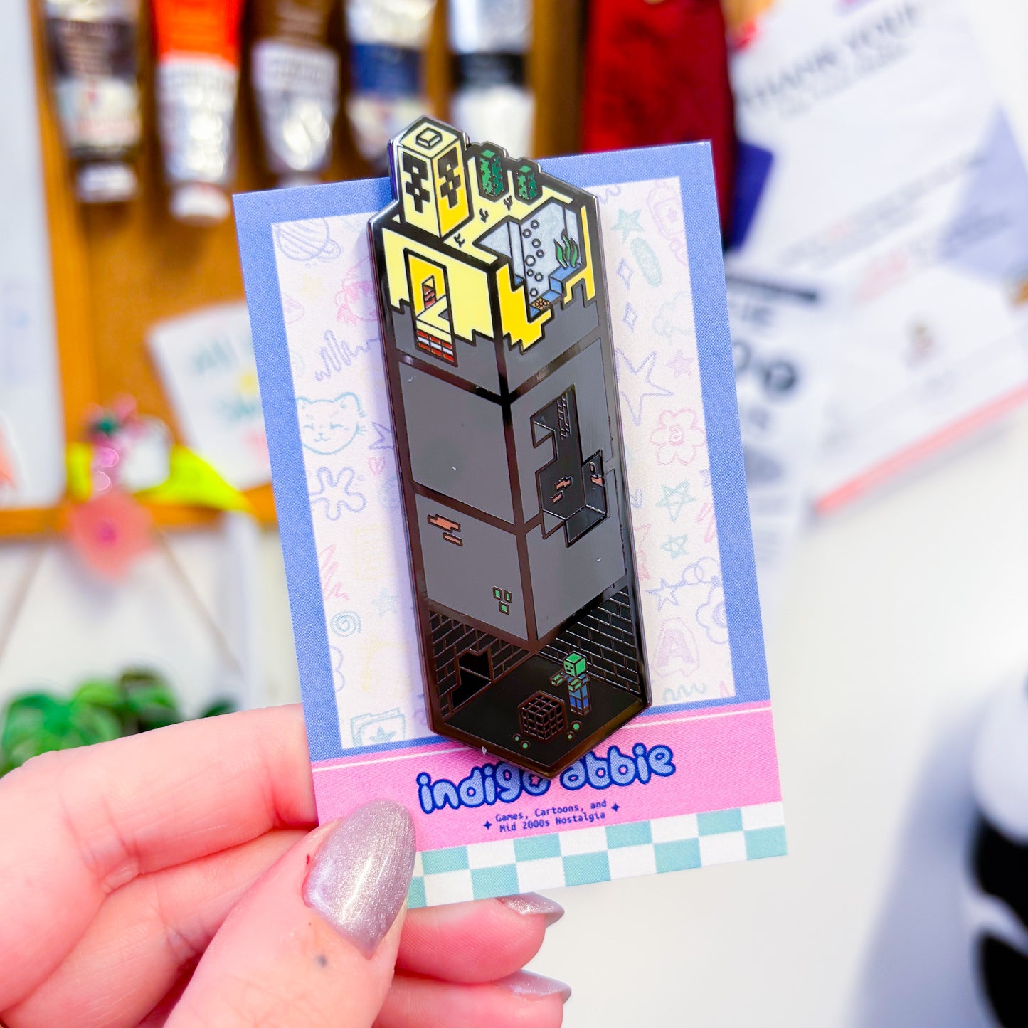 Desert Temple & Monster Spawner Biome Block Enamel Pin