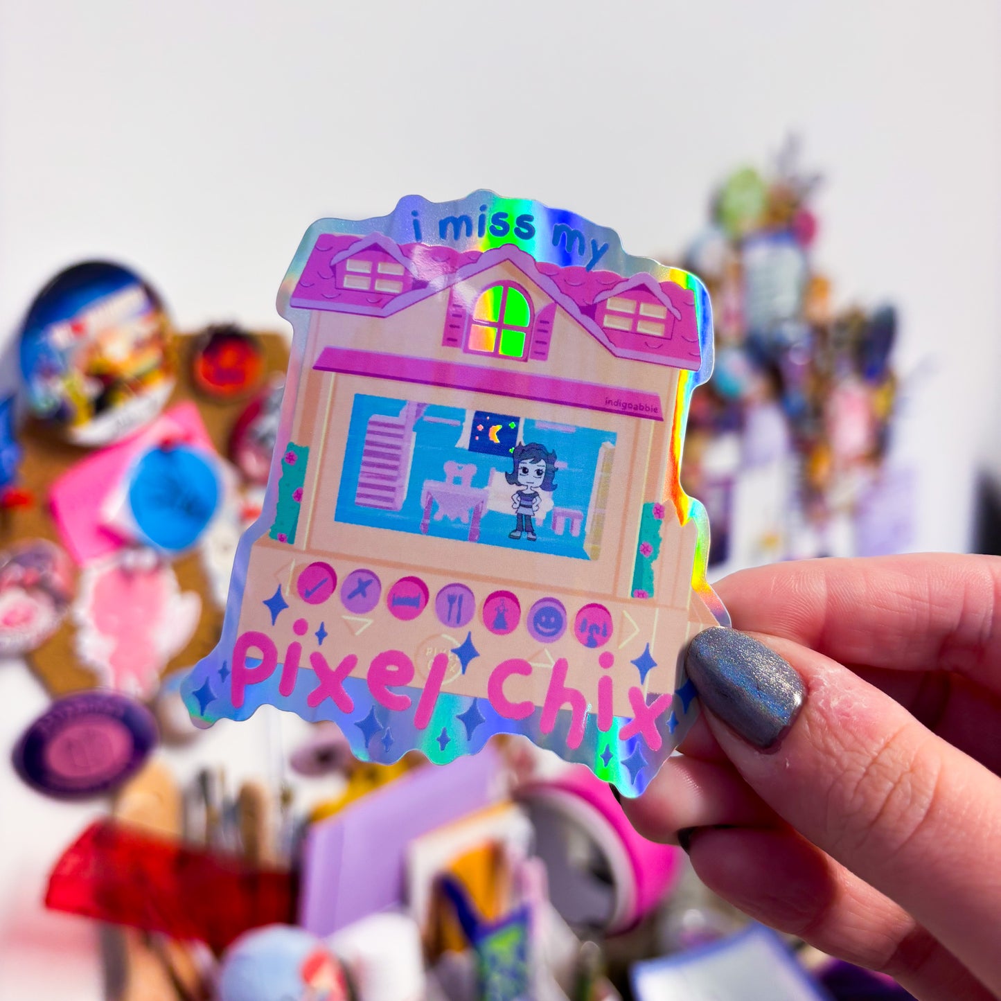 Pixel Chix Sticker | Retro Toy Vinyl Sticker