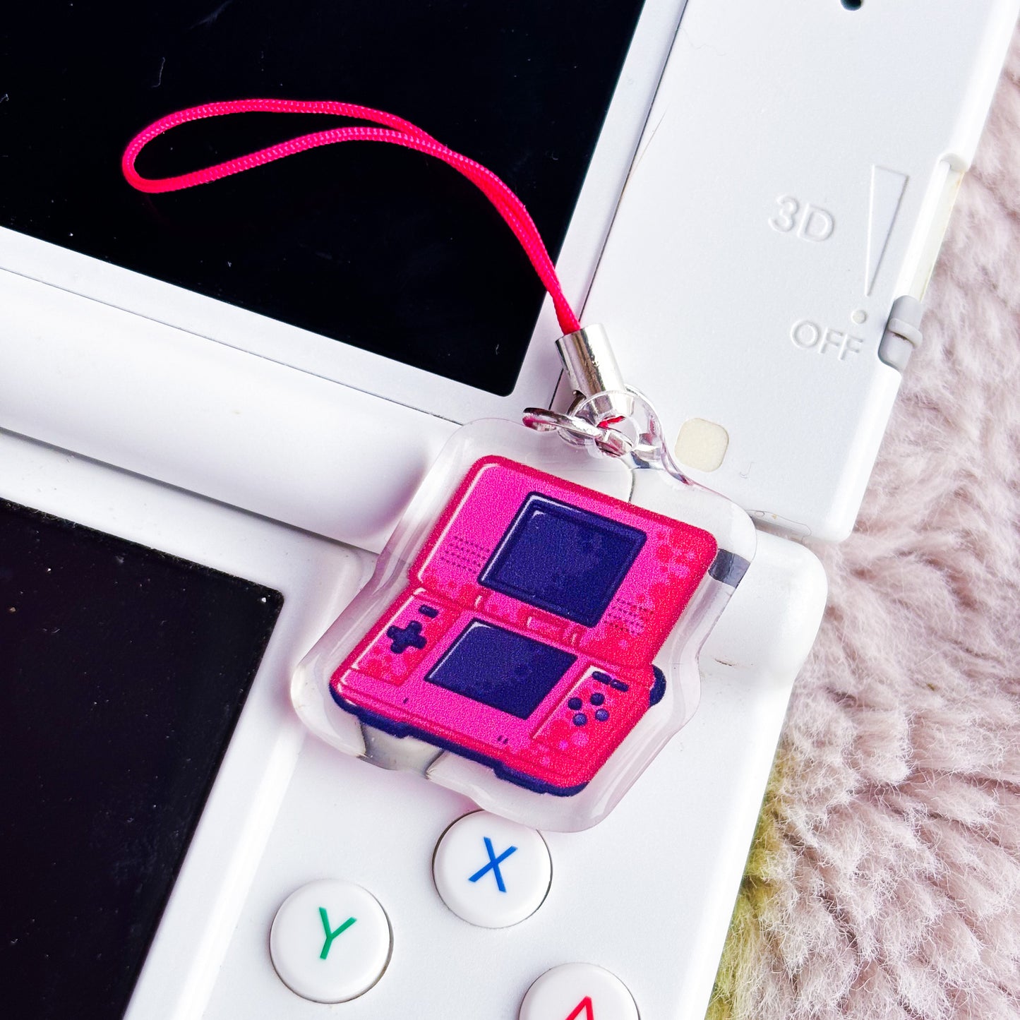 Nintendo DS Original Mini Charm | Retro Console Phone Charm Nostalgia Gift for Gamers