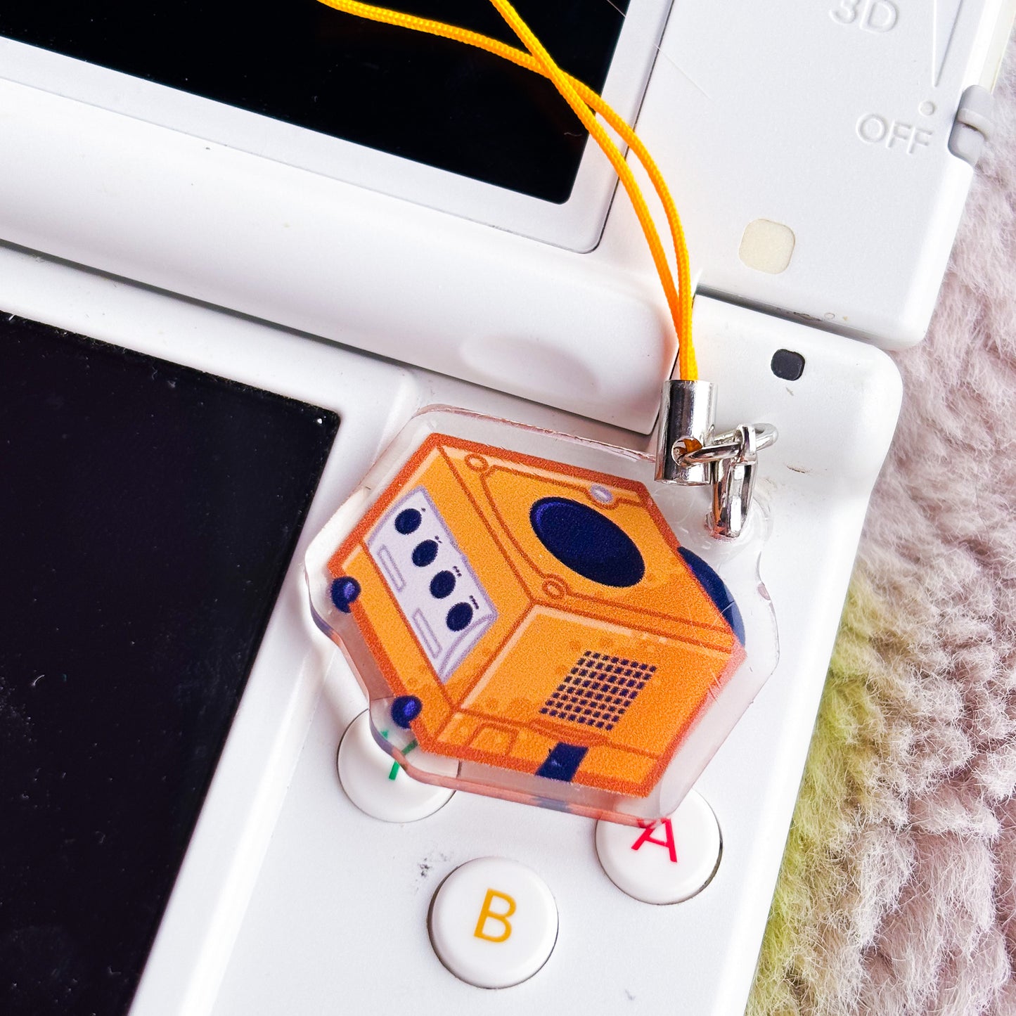GameCube Mini Charm | Retro Console Phone Charm Nostalgia Gift for Gamers
