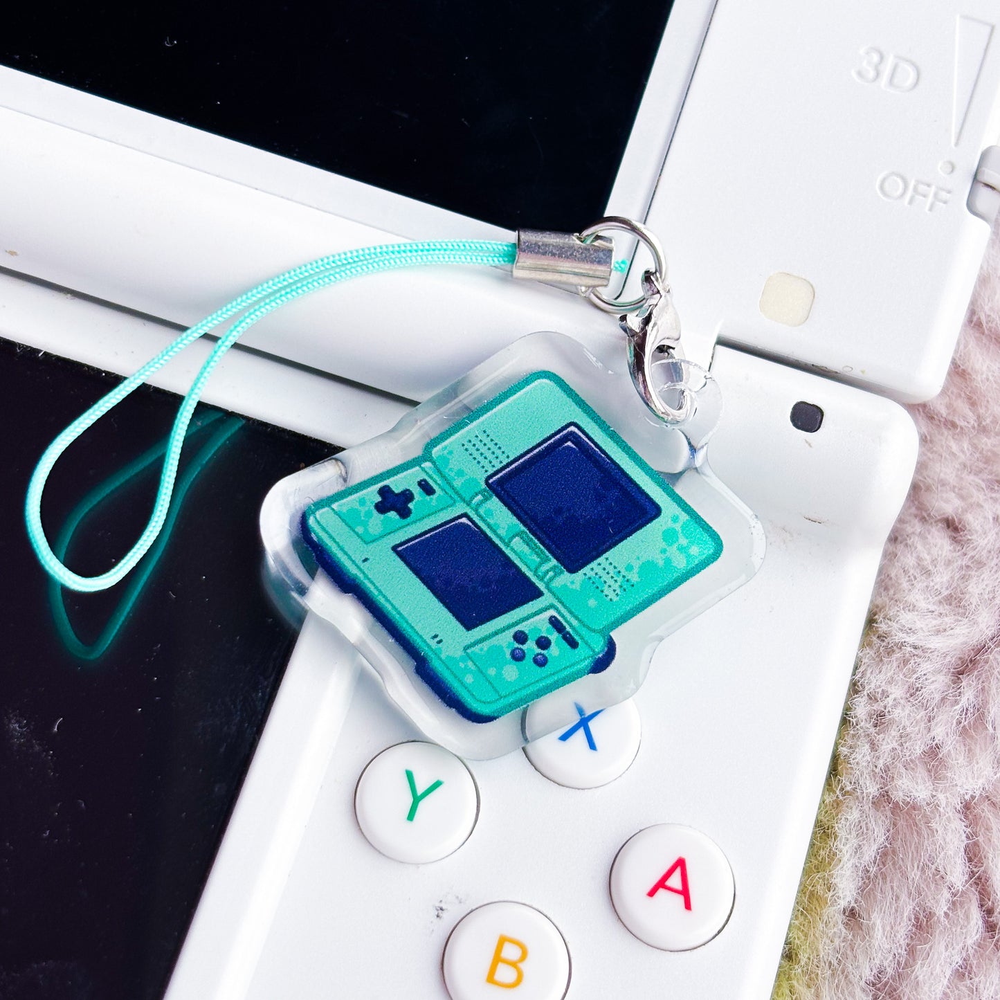 Nintendo DS Original Mini Charm | Retro Console Phone Charm Nostalgia Gift for Gamers