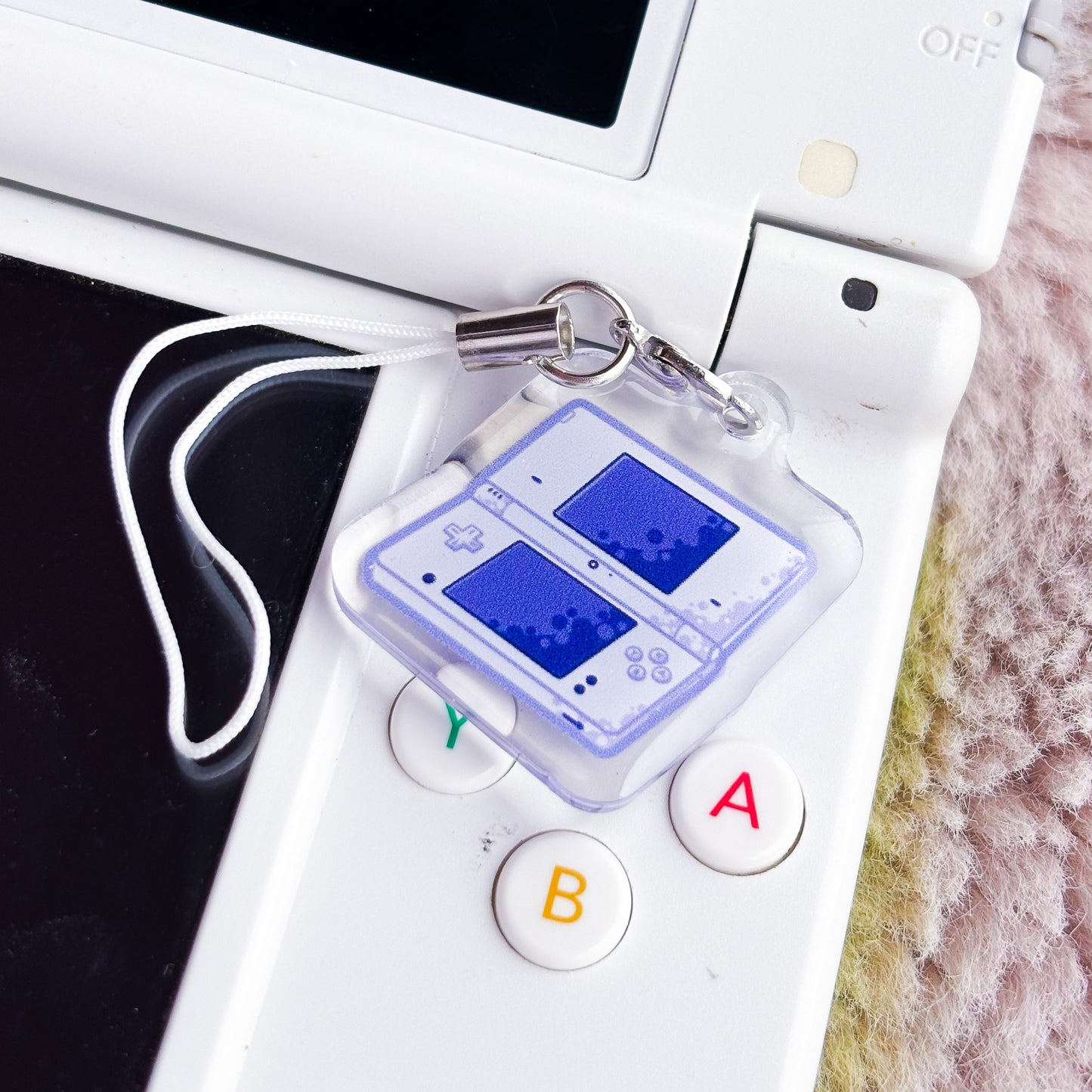 Nintendo DSi Original Mini Charm | Retro Console Phone Charm Nostalgia Gift for Gamers
