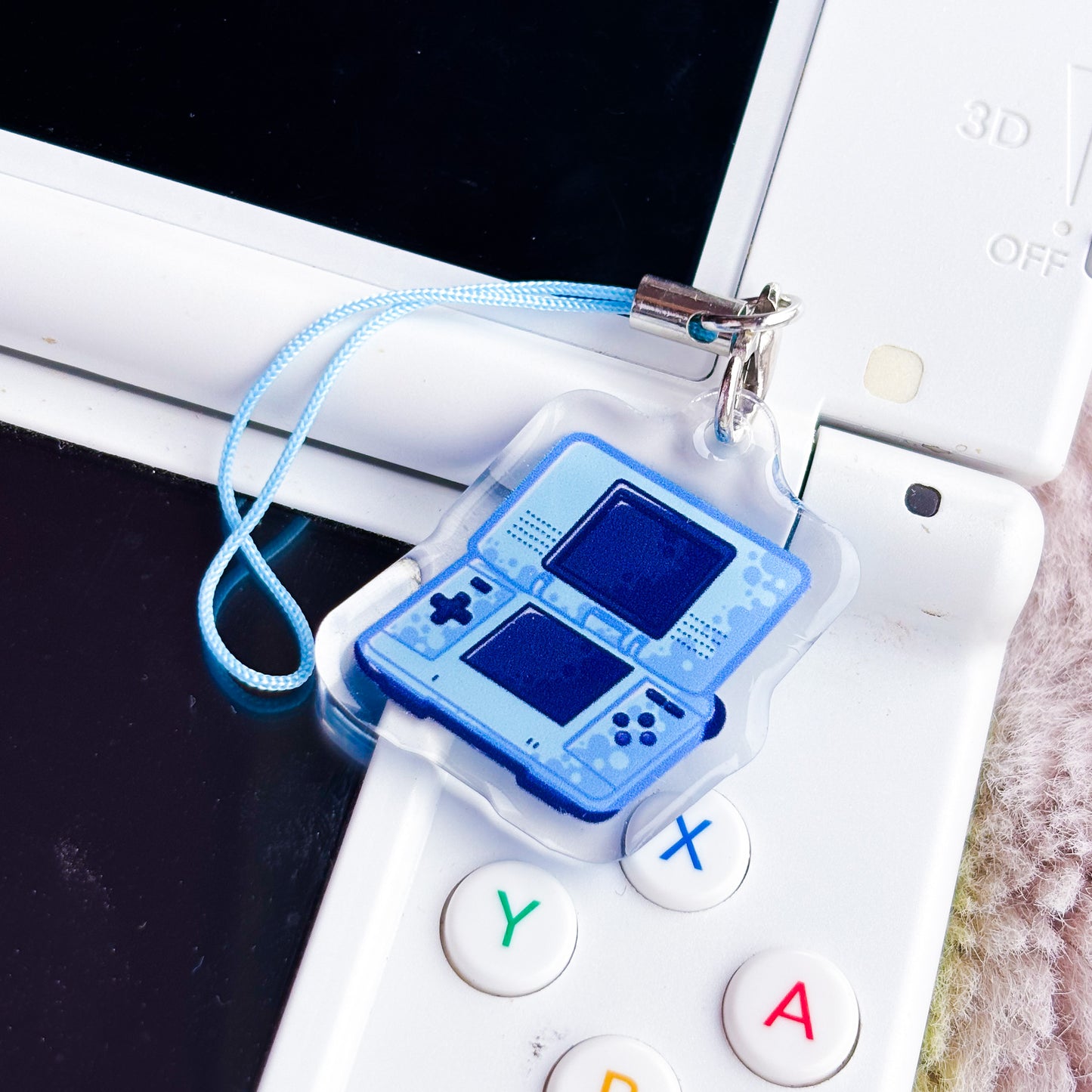 Nintendo DS Original Mini Charm | Retro Console Phone Charm Nostalgia Gift for Gamers
