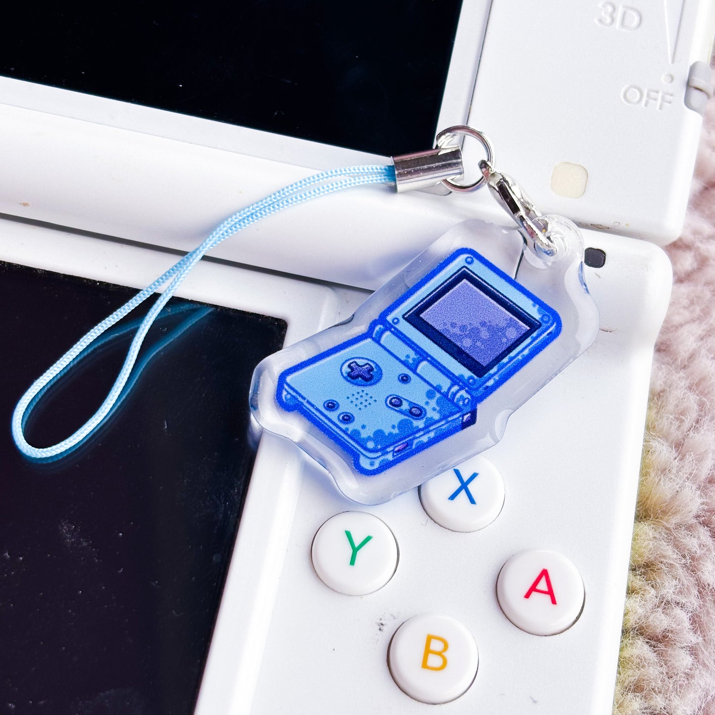 Gameboy SP Mini Charm | Retro Console Phone Charm Nostalgia Gift for Gamers