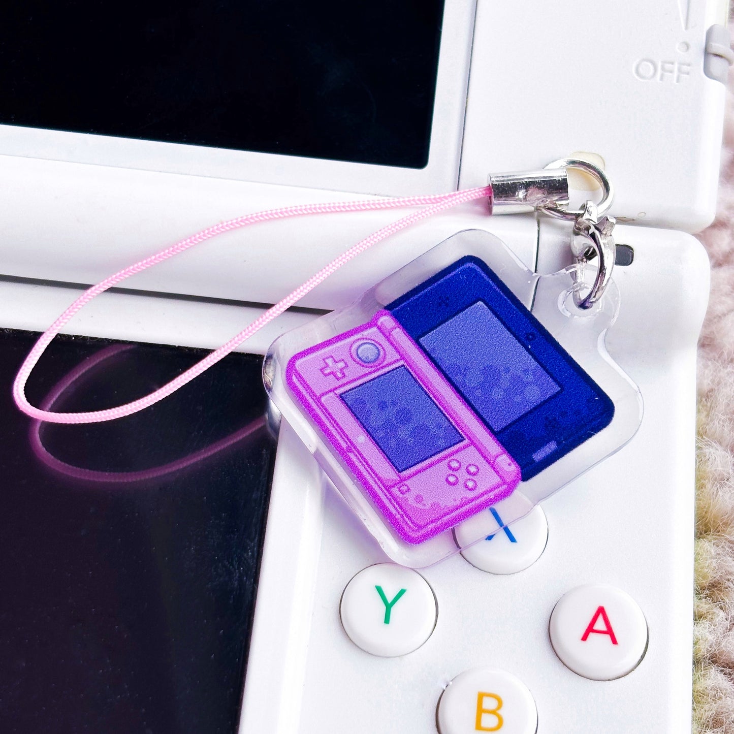 Nintendo 3DS Original Mini Charm | Retro Console Phone Charm Nostalgia Gift for Gamers