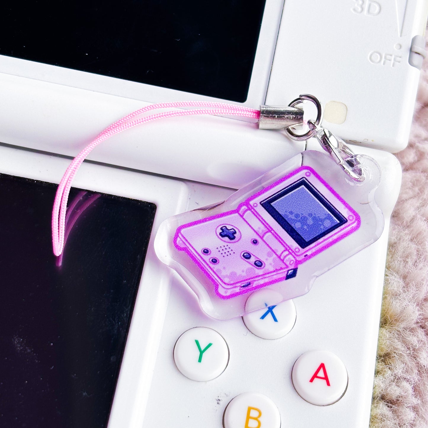 Gameboy SP Mini Charm | Retro Console Phone Charm Nostalgia Gift for Gamers