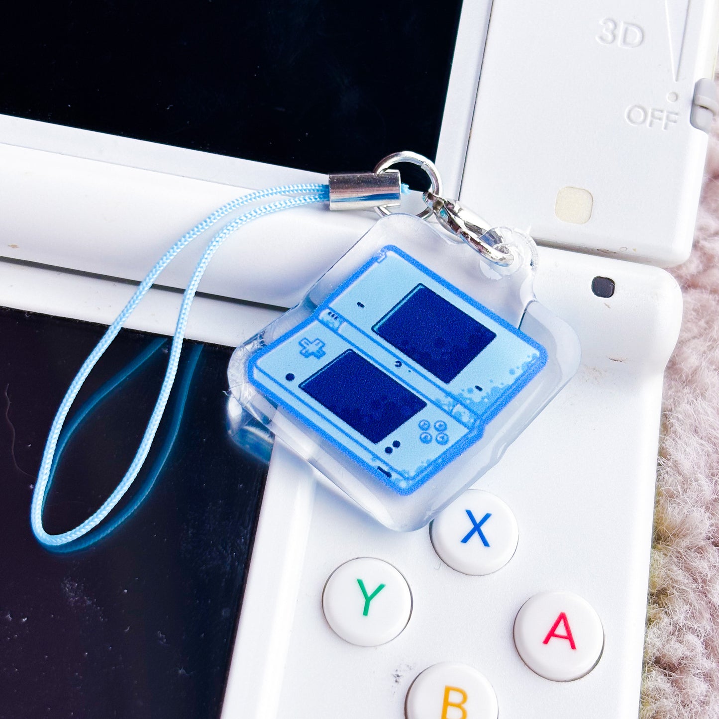 Nintendo DSi Original Mini Charm | Retro Console Phone Charm Nostalgia Gift for Gamers