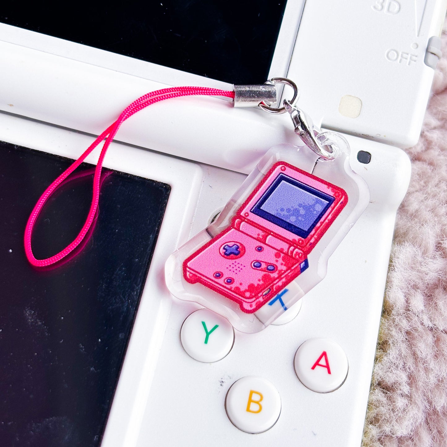Gameboy SP Mini Charm | Retro Console Phone Charm Nostalgia Gift for Gamers