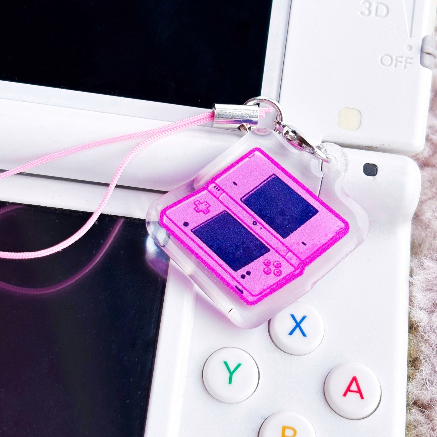 Nintendo DSi Original Mini Charm | Retro Console Phone Charm Nostalgia Gift for Gamers