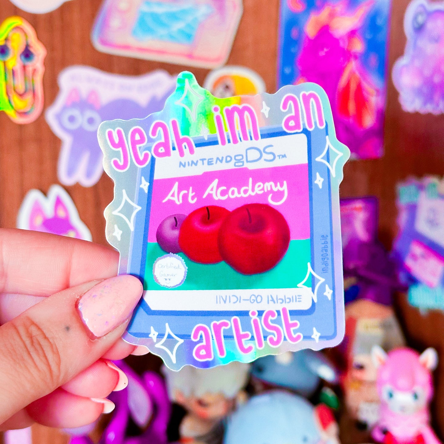 I'm An Artist Art Academy Holographic Sticker | Art Academy Nintendo DS Game Sticker