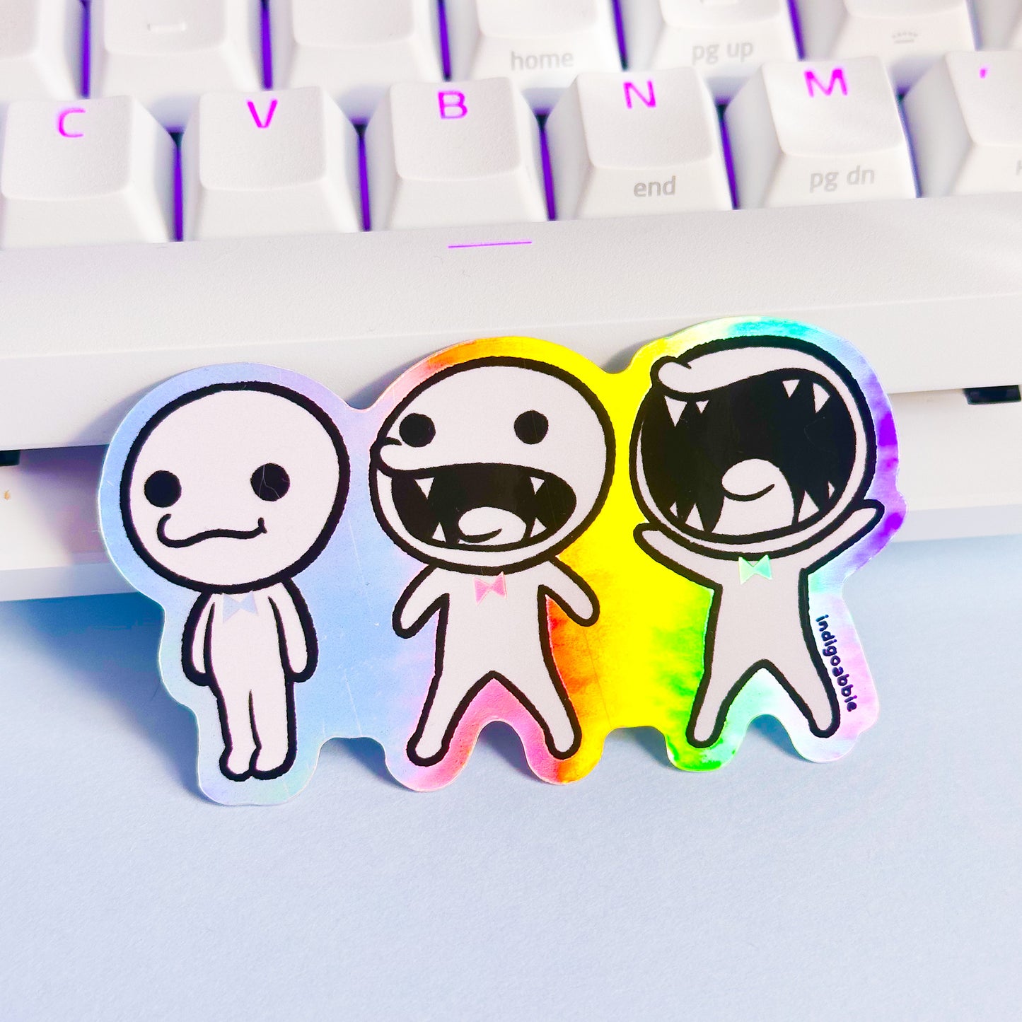 Rhythm Heaven Glee Club Holographic Sticker | Rhythm Paradise DS Wii Vinyl Sticker