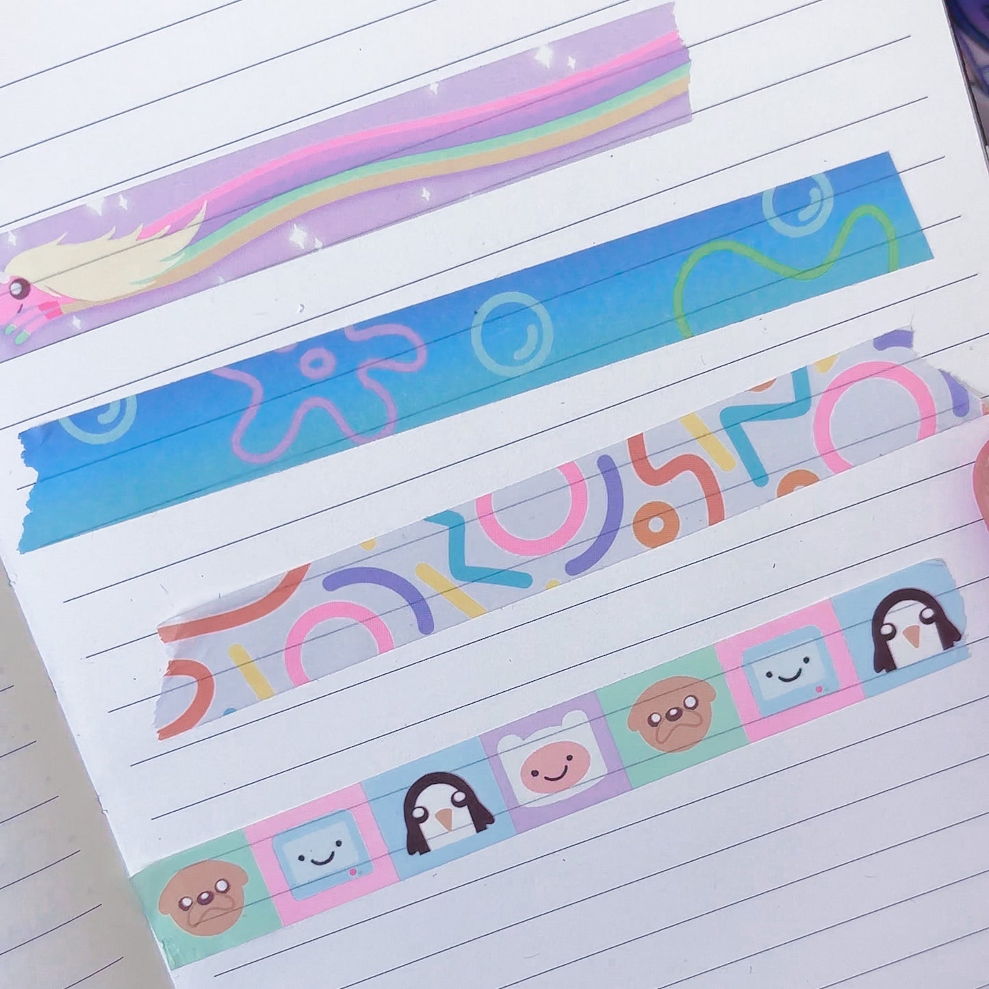 Adventure Time Washi Tape | BMO Finn Jake and Gunther Washi Cartoon Tape