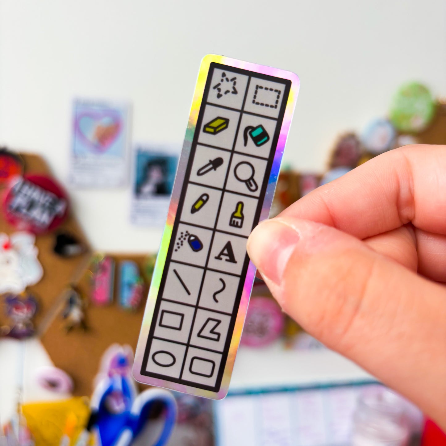 ms paint paint tool holographic sticker