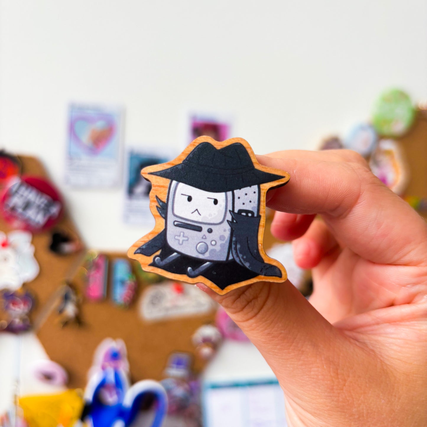 BMO Cosplay Gacha Mystery Wooden Pin | Adventure Time Pin Badge BMO Wooden Pin