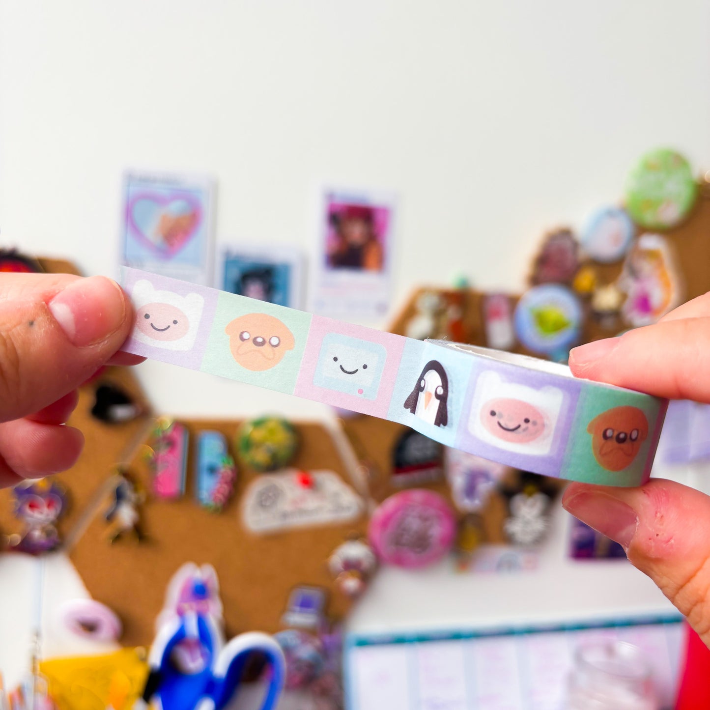 Adventure Time Washi Tape | BMO Finn Jake and Gunther Washi Cartoon Tape