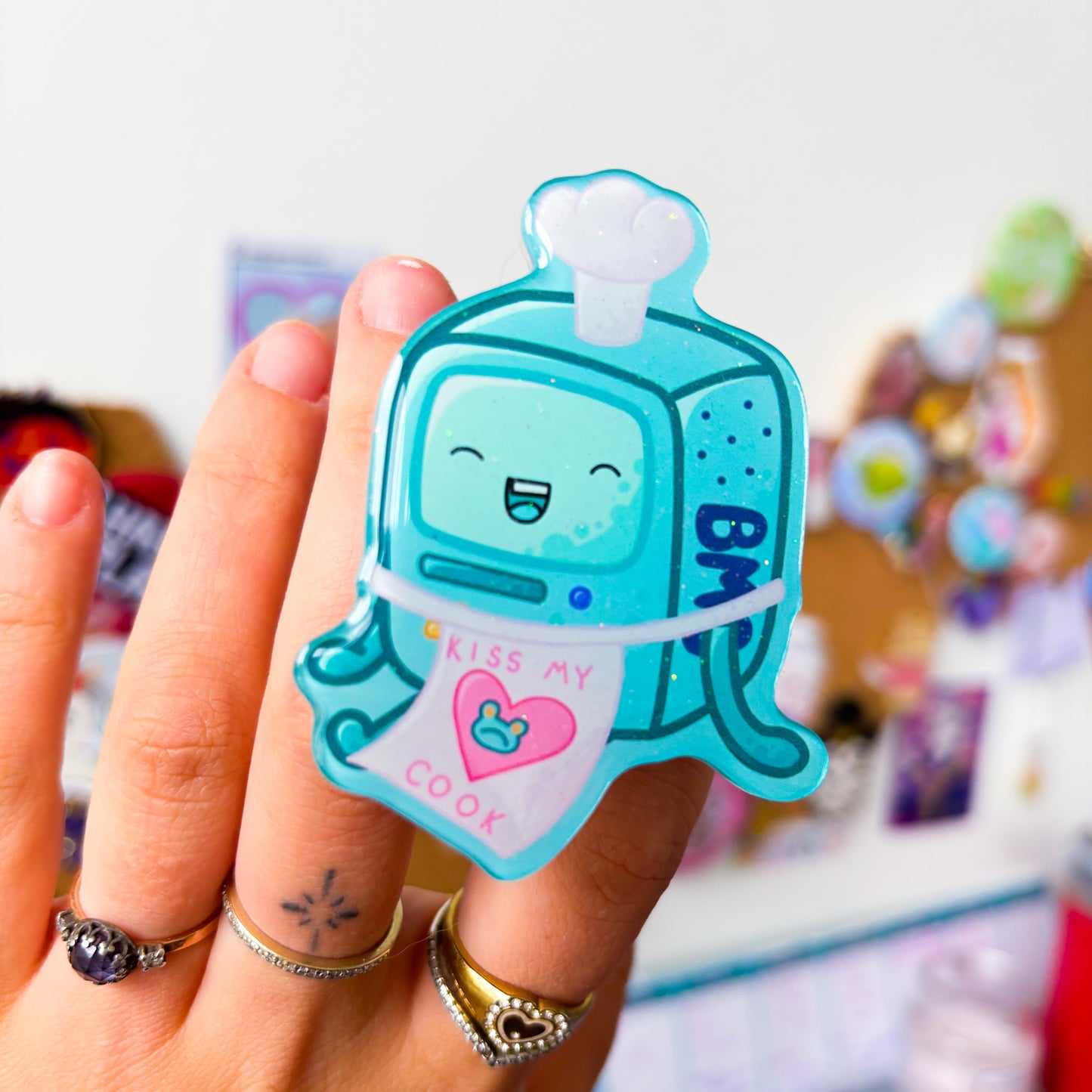 Chef BMO Phone Grip | Adventure Time Glitter Pop Grip BMO