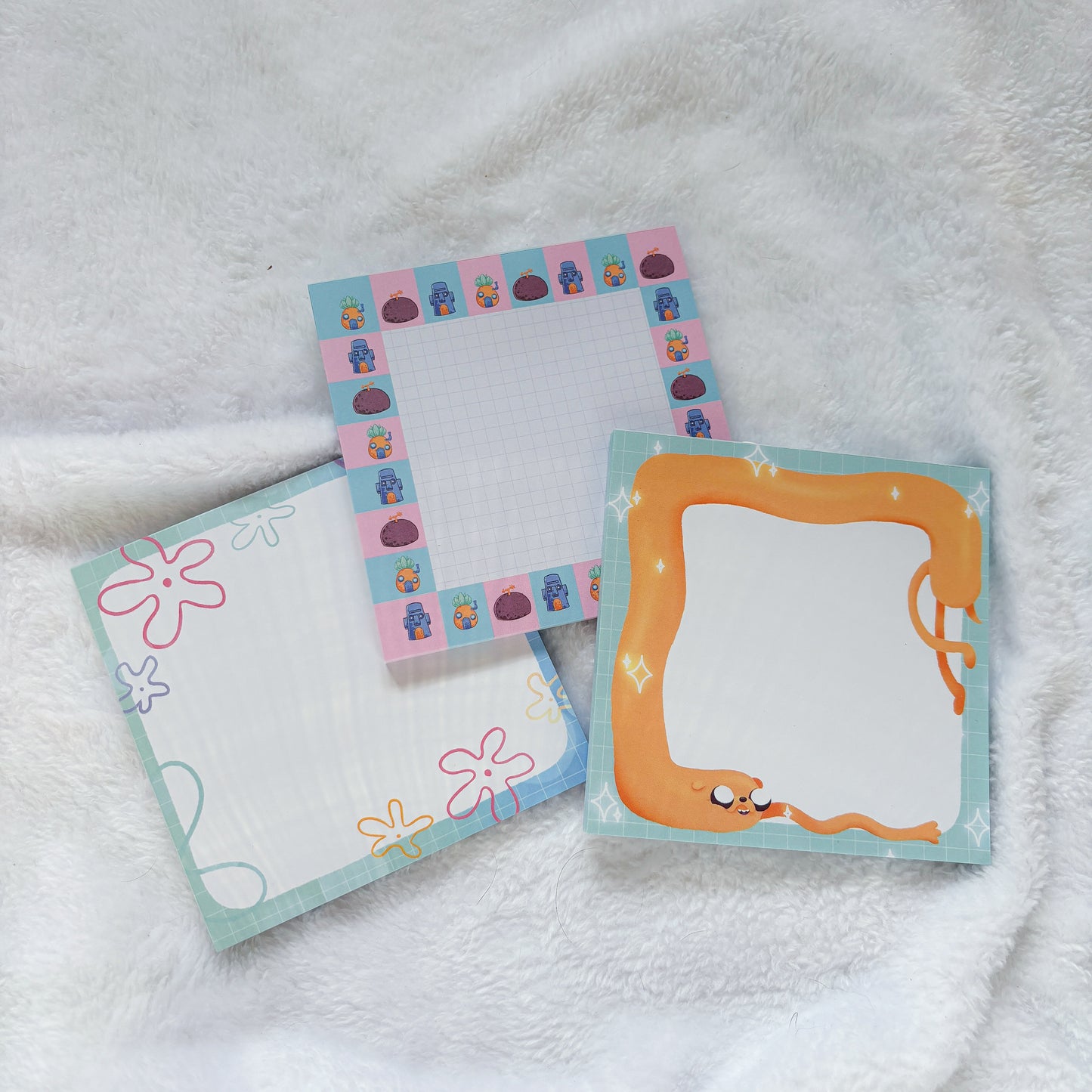 Bikini Bottom Houses Square Notepad | Spongebob Squarepants Note Pad