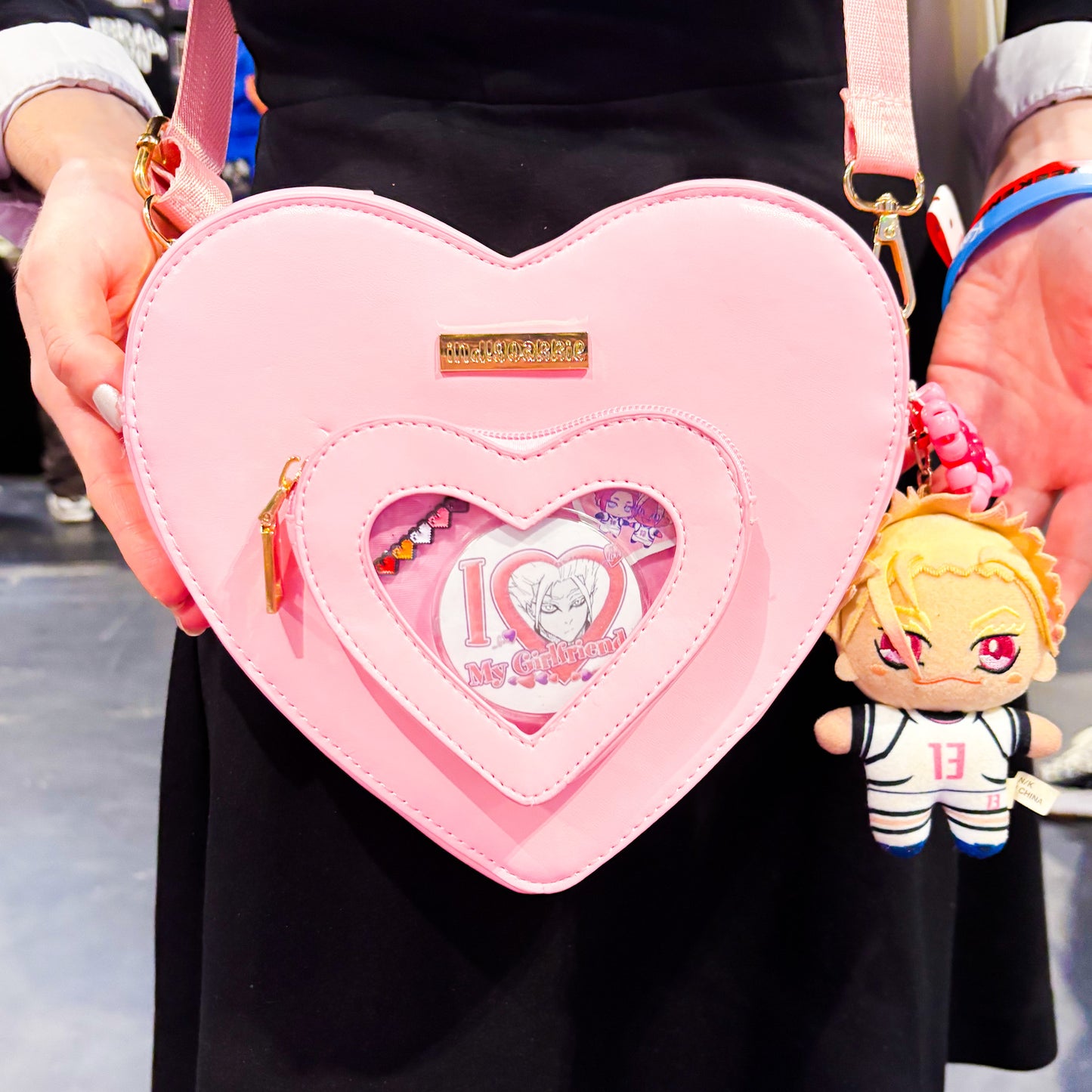 Pink Heart Shaped Ita Bag | Heart Shaped Backpack, Heart Window Bag, Heart Bag