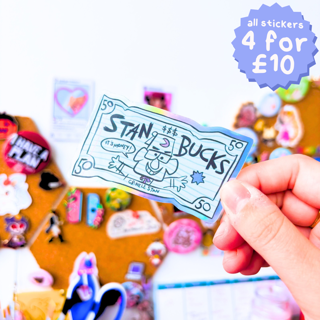 Stan Bucks Holographic Sticker