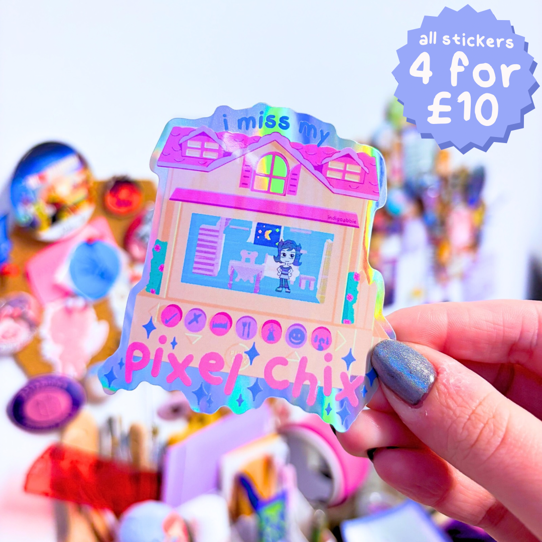 Pixel Chix Sticker | Retro Toy Vinyl Sticker