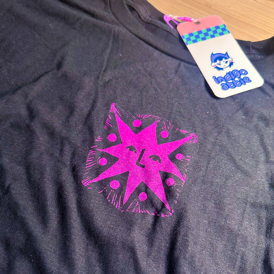 [2 XL] 'The Star' Black & Pink T-Shirt