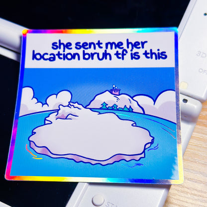 Club Penguin Iceberg Holographic Sticker