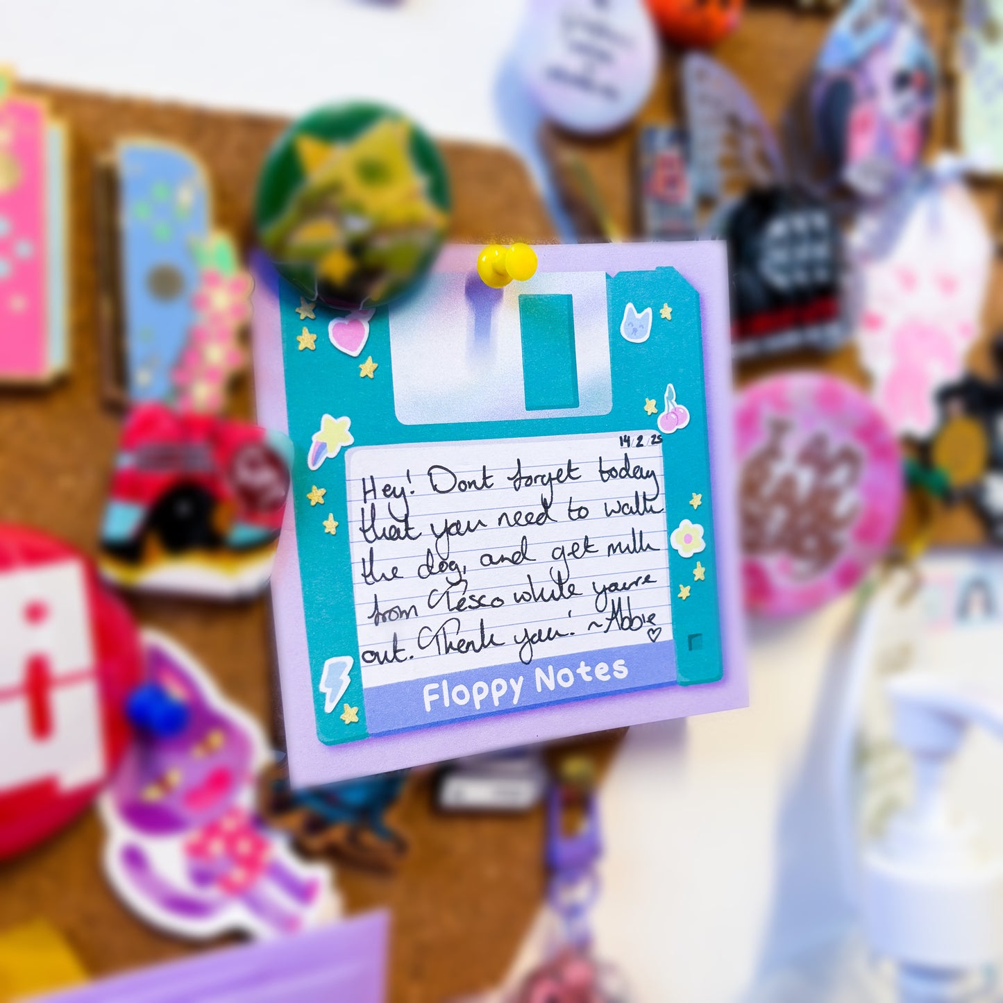 Floppy Disc Notepad | Retro Y2K Stationary Notepad, 2000s Nostalgia Gift Idea
