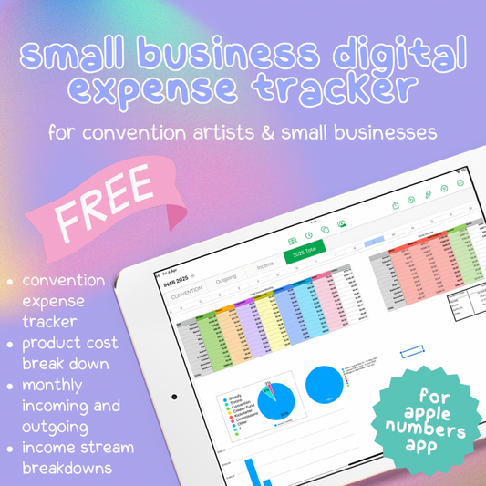 FREE Convention Artist Spreadsheet 2025 | Small Business Spreadsheet, Small Business Tracker, Business Cost Breakdown Document