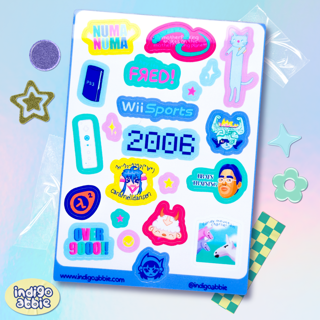 2006 nostalgia sticker sheet