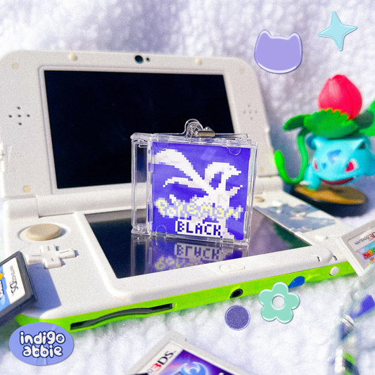pokemon black pixel cd keyring