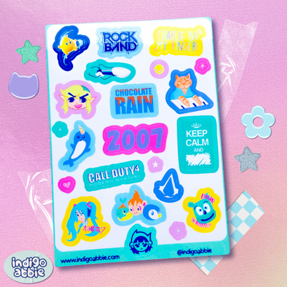 2007 nostalgia sticker sheet