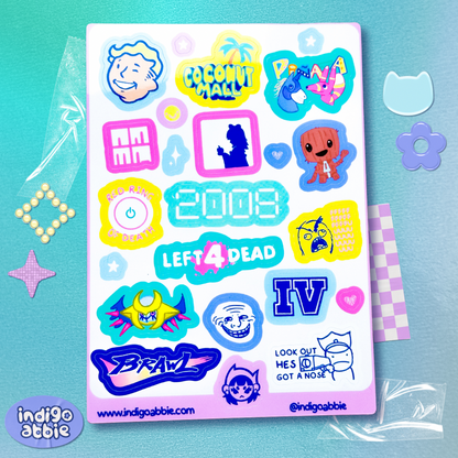 2008 nostalgia sticker sheet