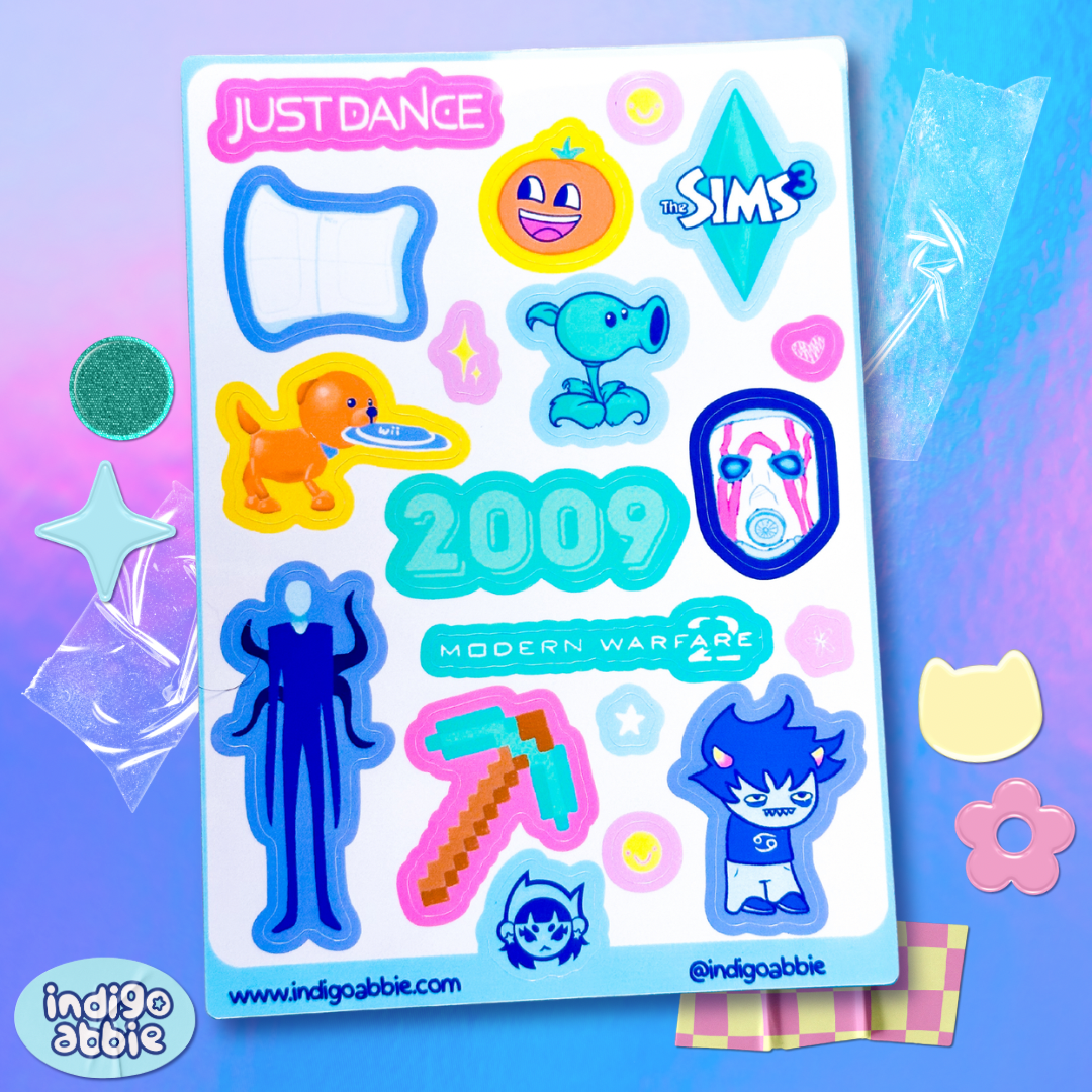 2009 nostalgia sticker sheet