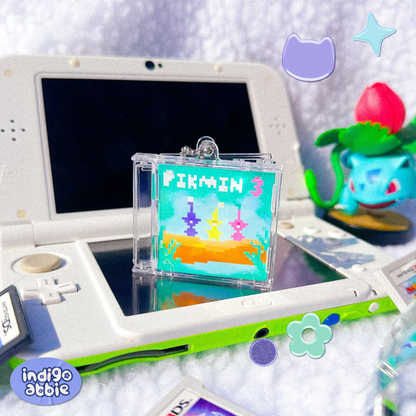 pikmin 3 pixel cd keyring