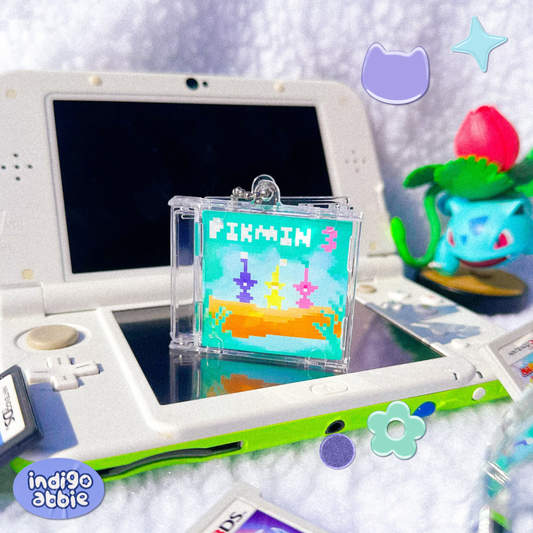 pikmin 3 pixel cd keyring
