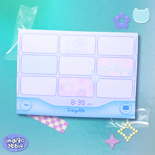 Wii Homescreen Notepad | 2010s Nostaglia Wii Themed Notepad