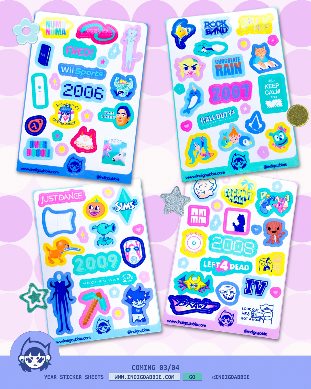 2009 nostalgia sticker sheet