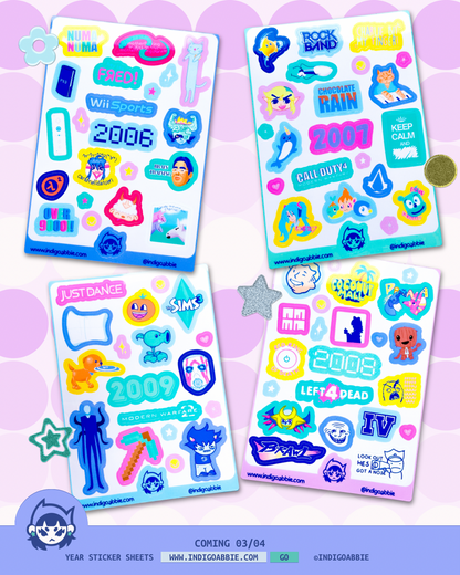2009 nostalgia sticker sheet