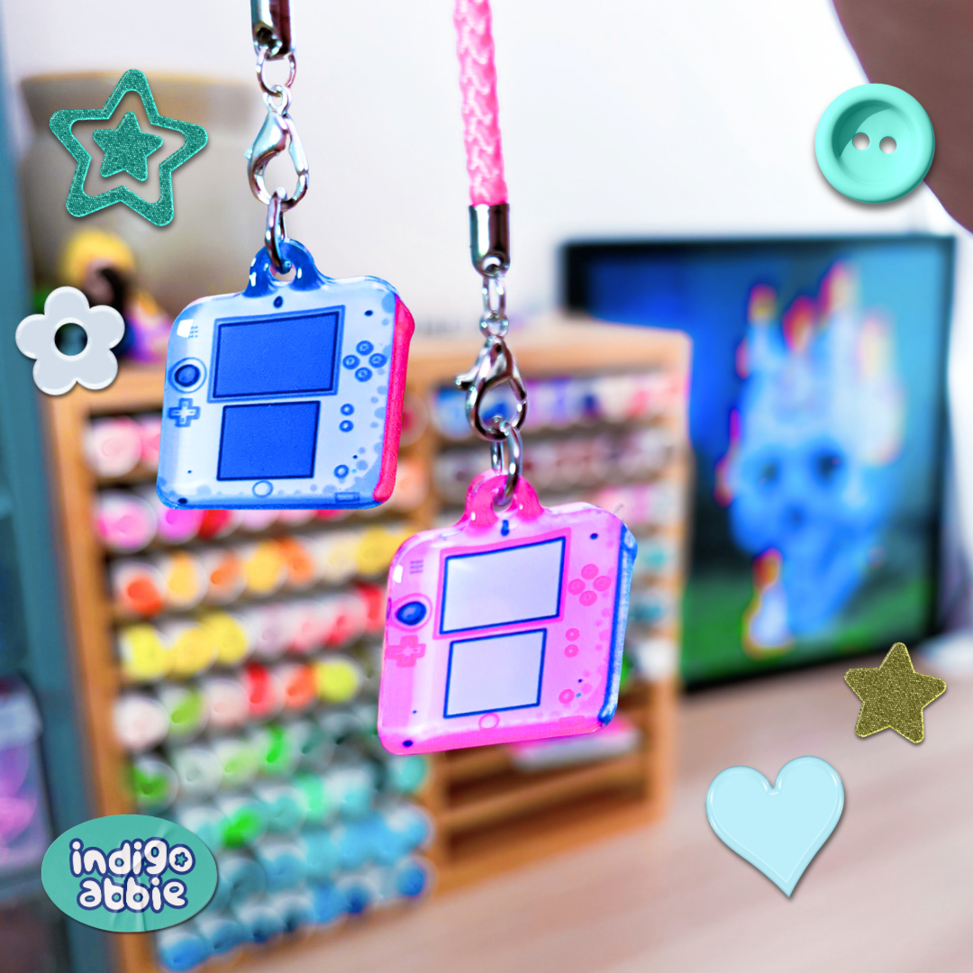 nintendo 2ds mini console keyring
