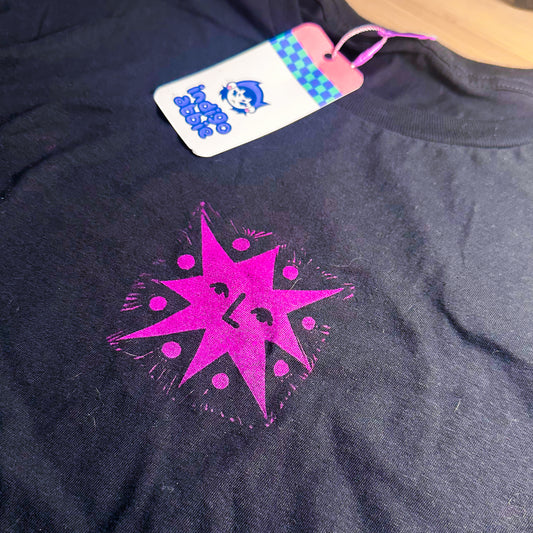 [XL] 'The Star' Black & Pink T-Shirt
