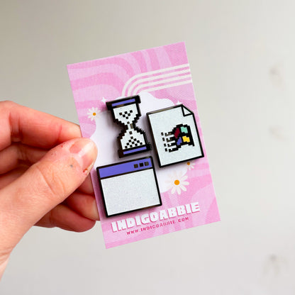 Timer XP Icon Enamel Pin