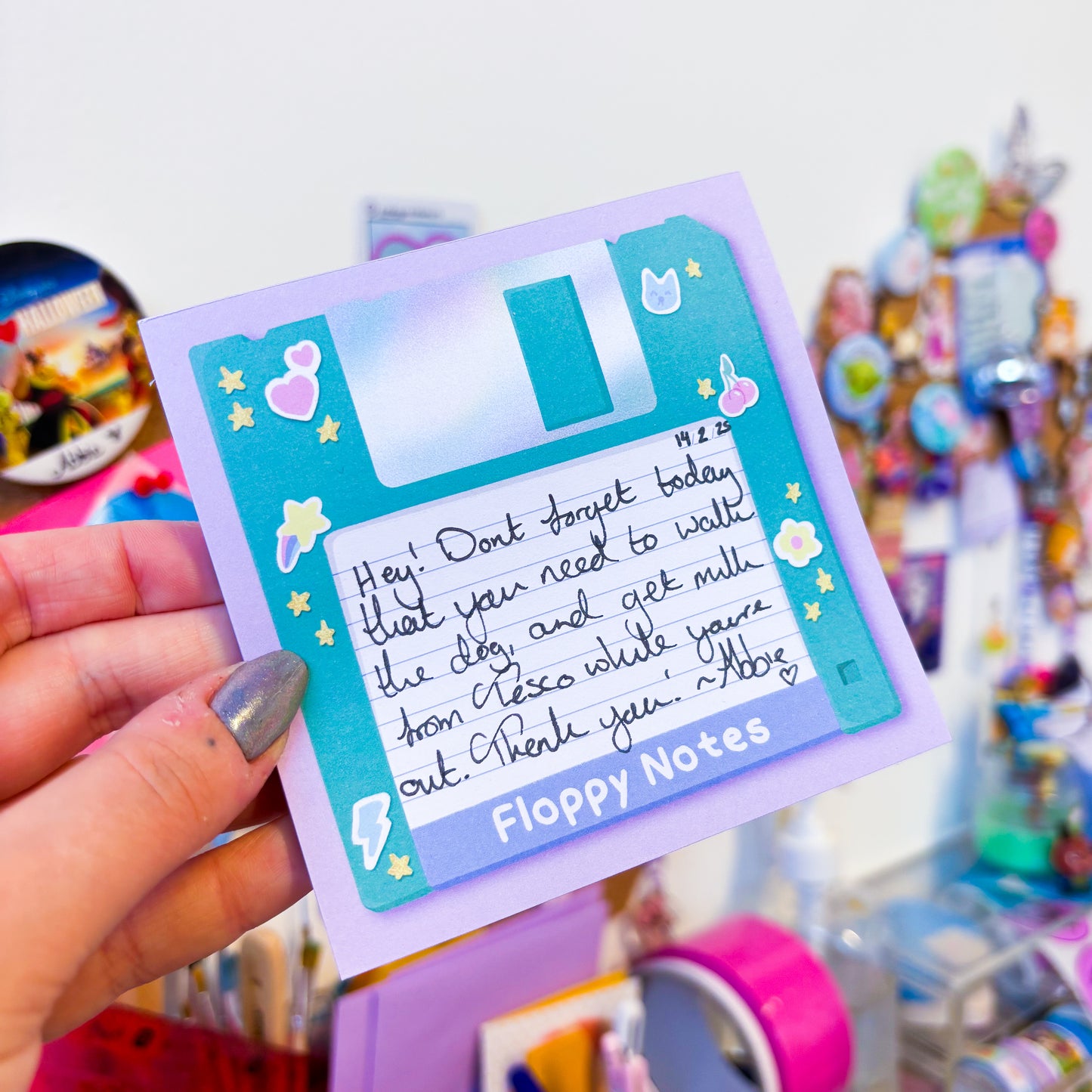 Floppy Disc Notepad | Retro Y2K Stationary Notepad, 2000s Nostalgia Gift Idea