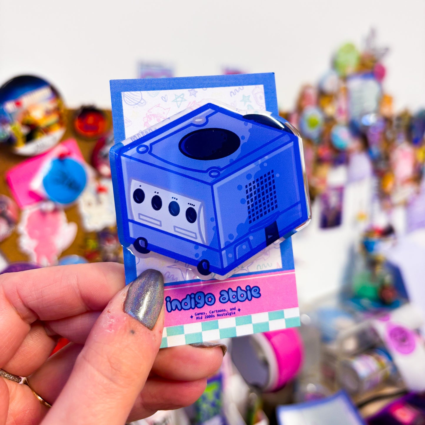 Gamecube Phone Grip | Game Console Pop Grip Retro Nostaglia Grip