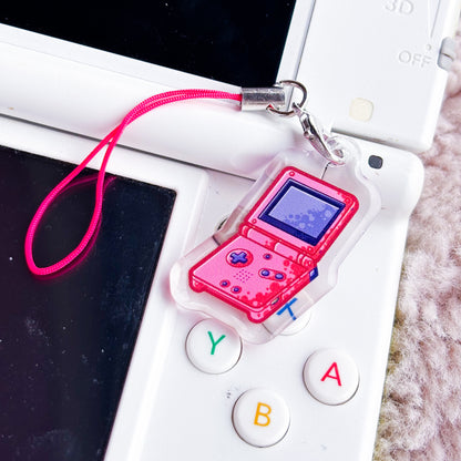 Gameboy SP Mini Charm | Retro Console Phone Charm Nostalgia Gift for Gamers