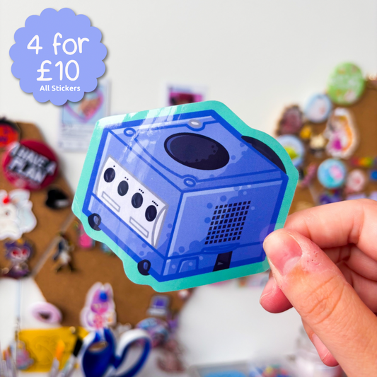 GameCube Vinyl Sticker | Retro Console Gamecube Sticker